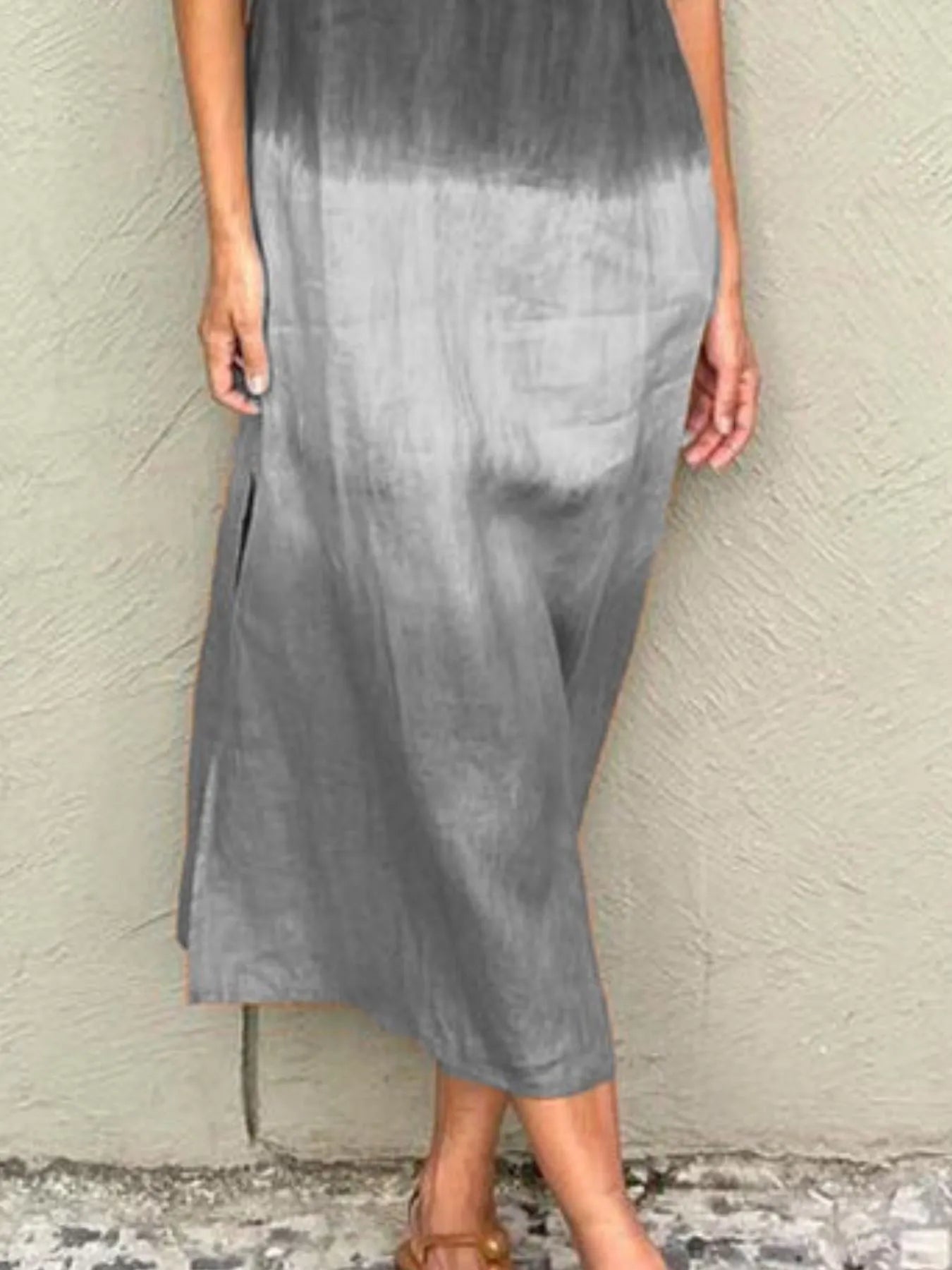 JO | Full Size Sleeveless Gradient Tank Midi Dress Plus Size