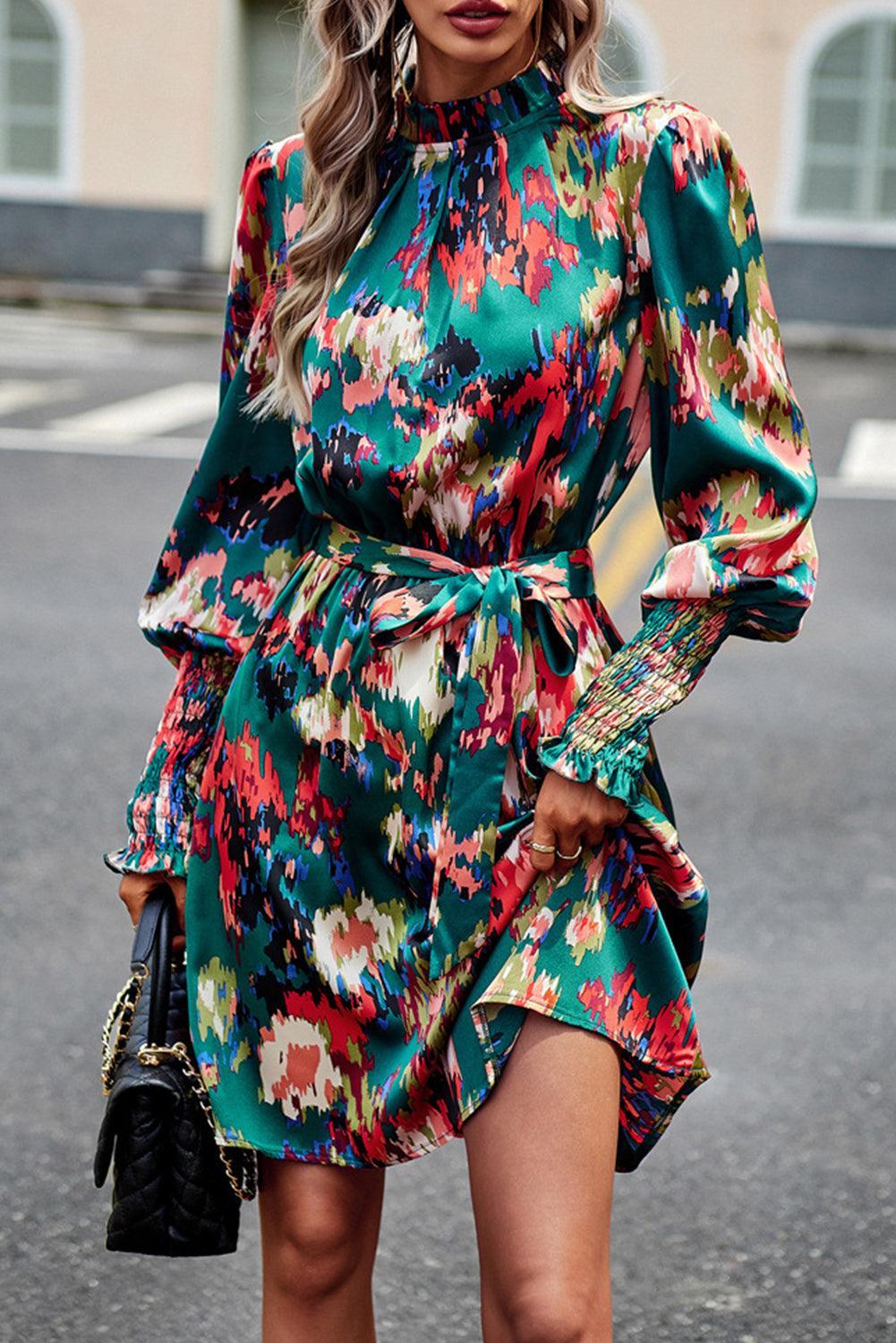 JO | elegant green mini dress for women