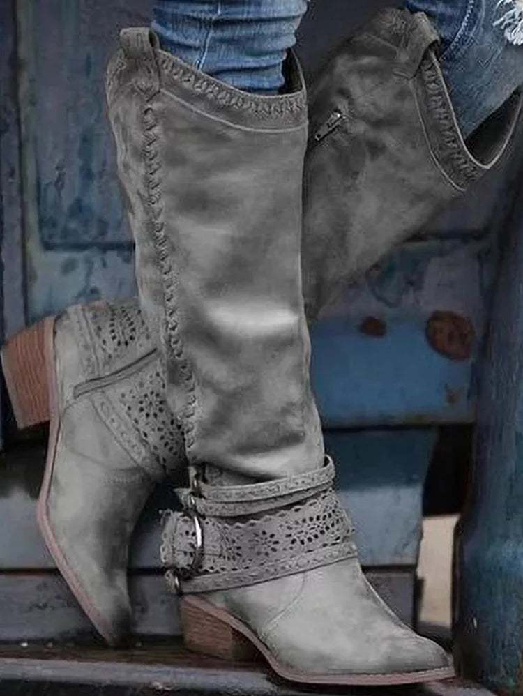 JO | knee-high boho western boots