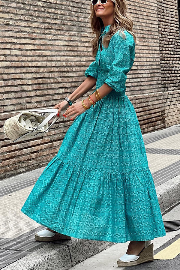 JO | Special Treat Printed maxi dress with elastic waist