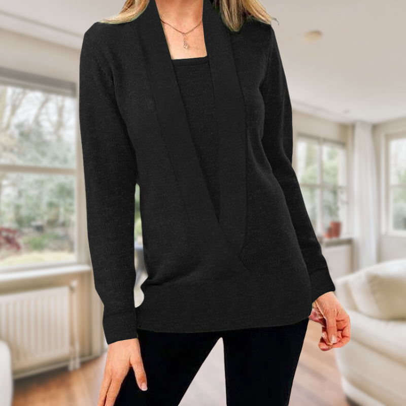 JO | Plain long-sleeved sweater