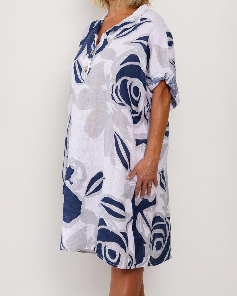 JO | Casual cotton linen mini dress