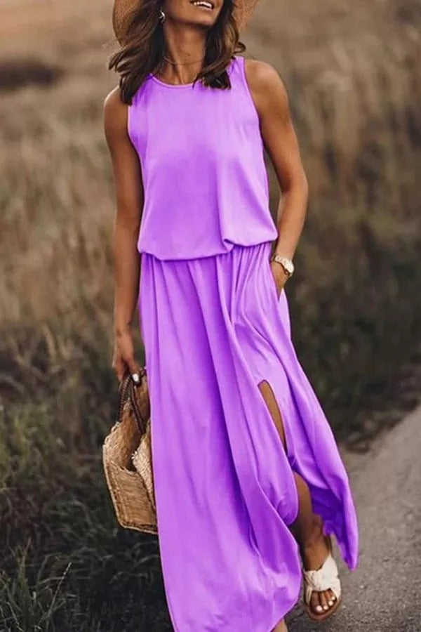 JO | Giselle Loose-fitting maxi dress with slit