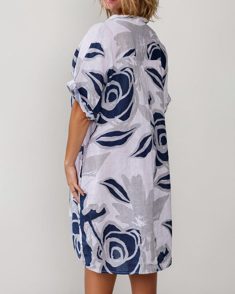 JO | Casual cotton linen mini dress