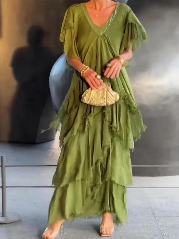 JO | Elegant maxi dress with plunging neckline