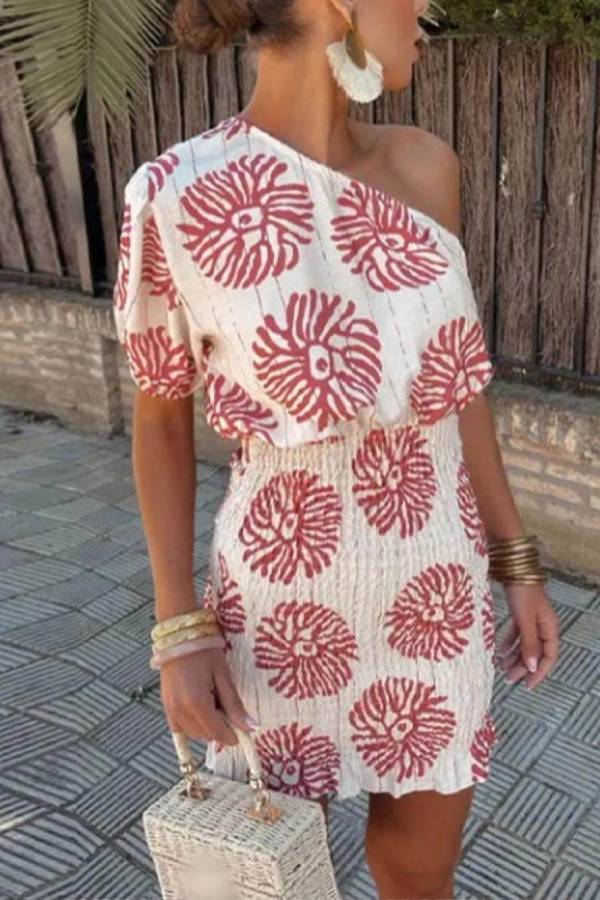 JO | Modern printed tube mini dress