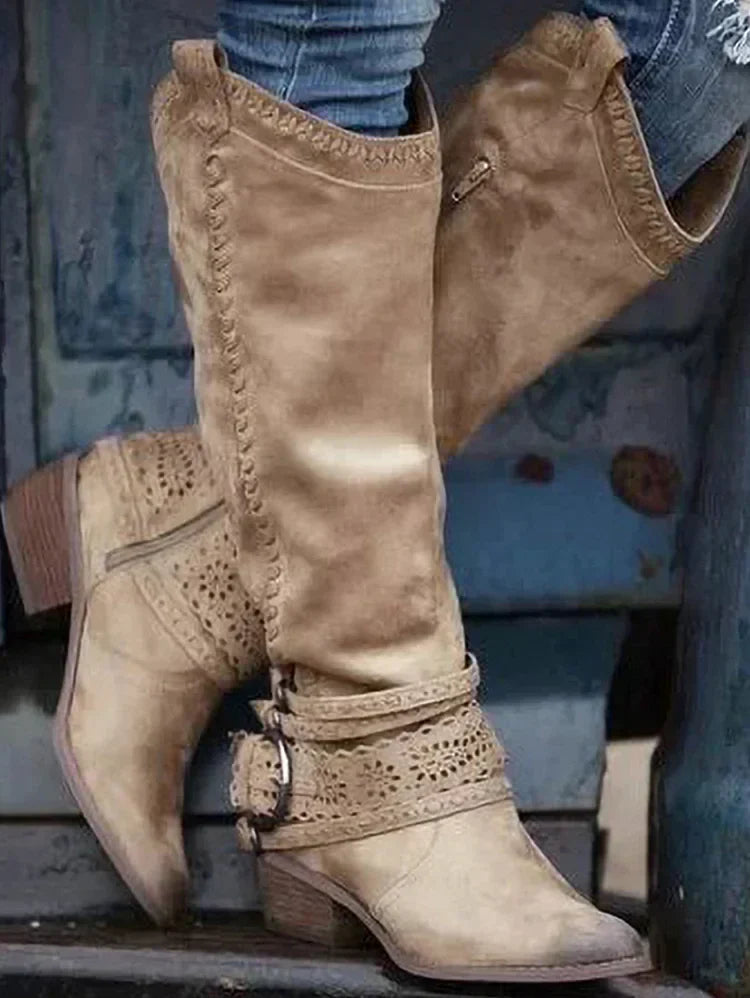 JO | knee-high boho western boots