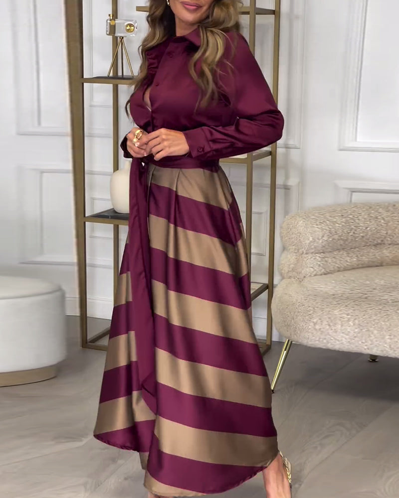 JO | Elegant striped maxi dress