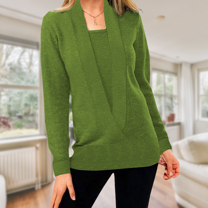 JO | Plain long-sleeved sweater