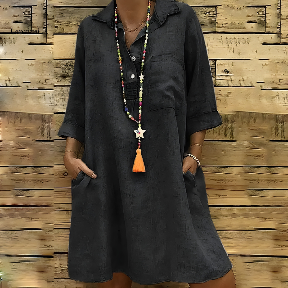 JO | relaxed women's shirt dress with pockets