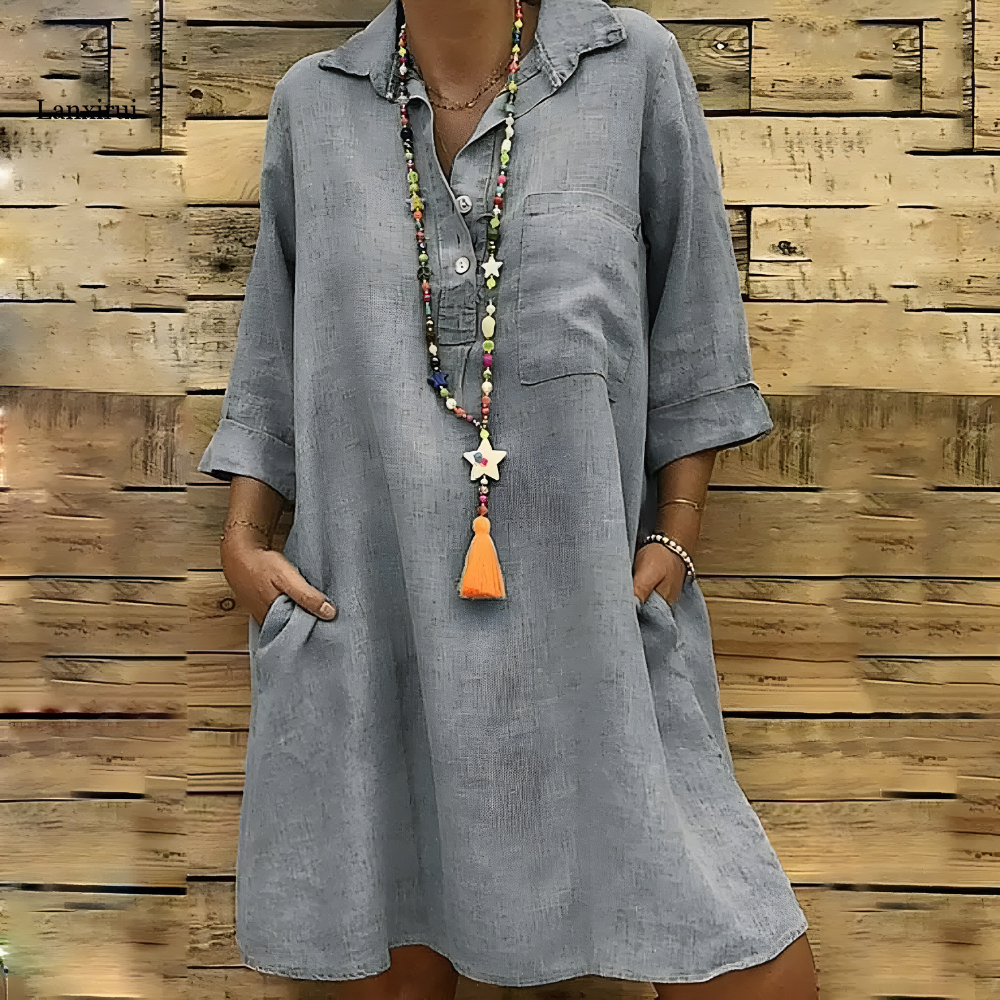 JO | relaxed women's shirt dress with pockets