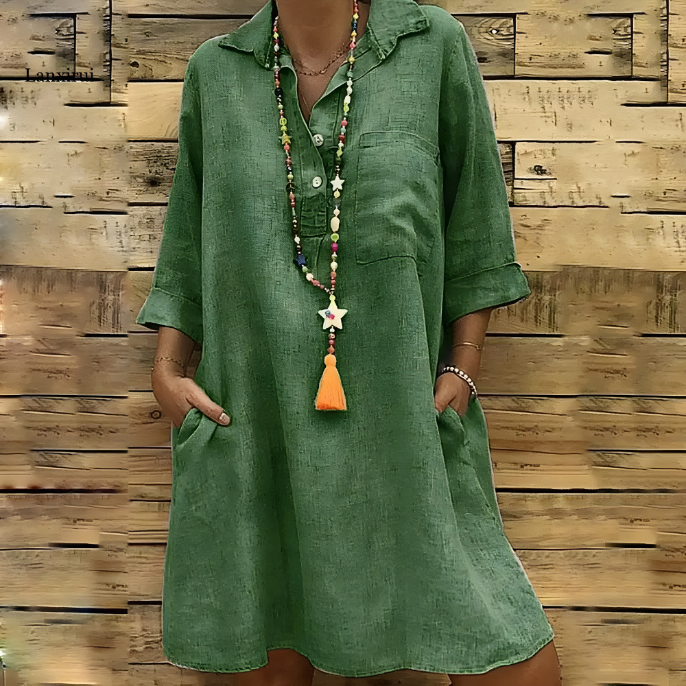 JO | relaxed women's shirt dress with pockets