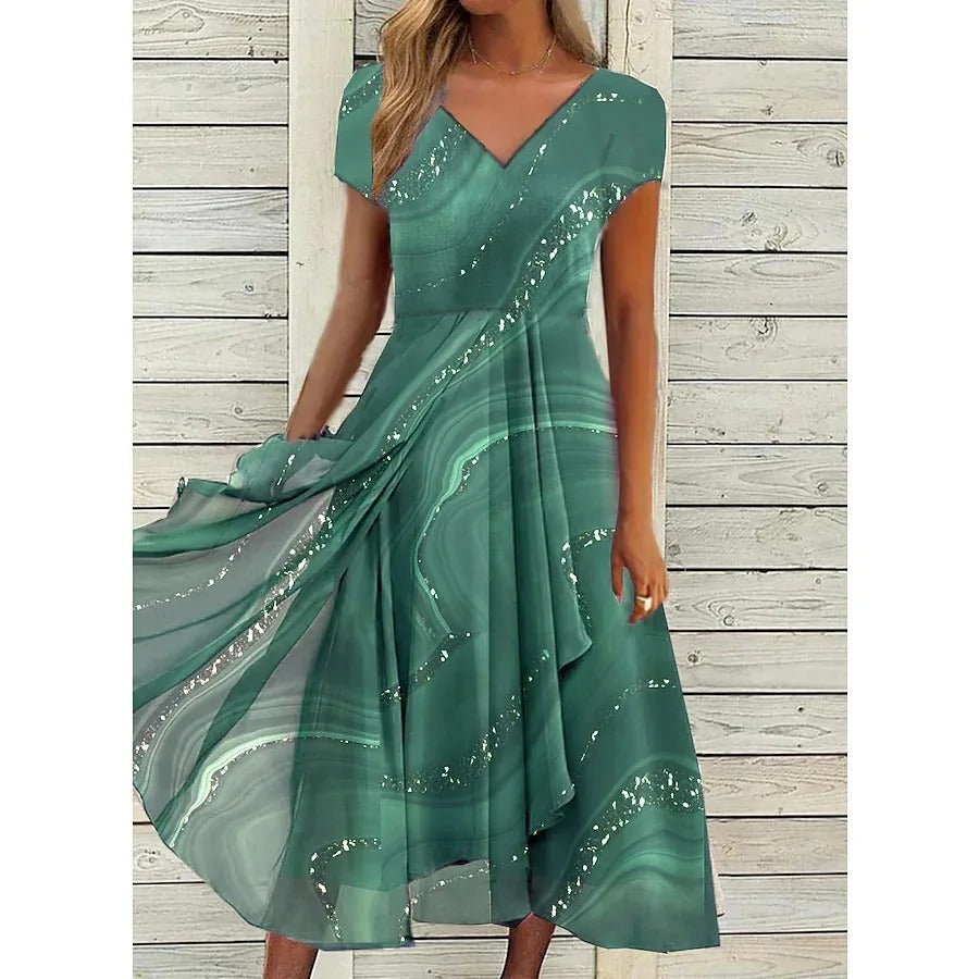 JO | Midi dress with V-neck