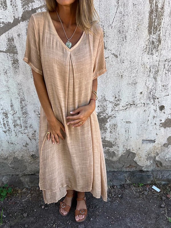 JO | Effortless maxi dress with V-neckline