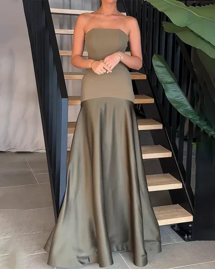 JO | Elegant strapless maxi dress