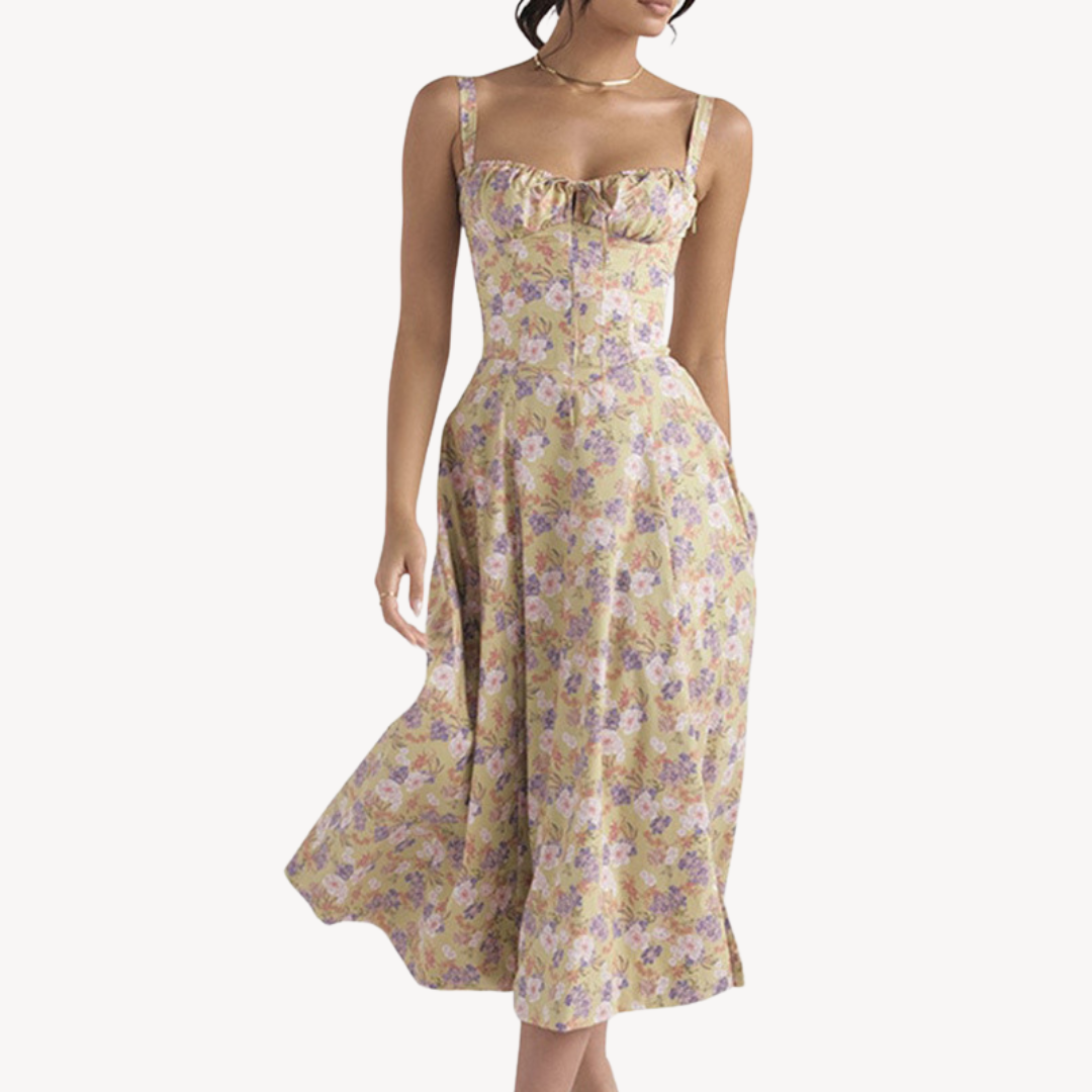 JO | Women's Floral Sleeveless Midi Dress