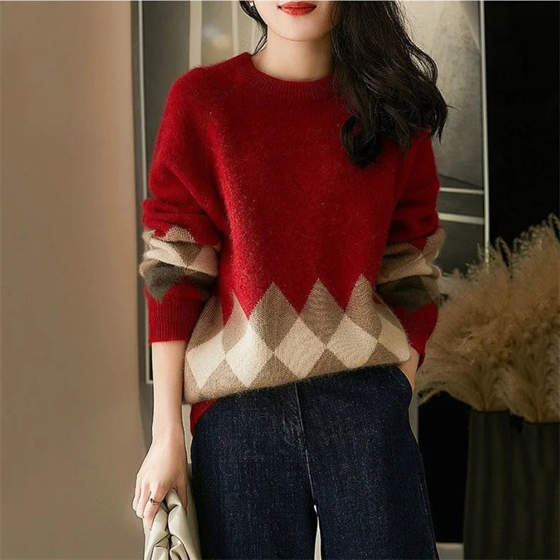 JO | Stylish geometric patterned sweater