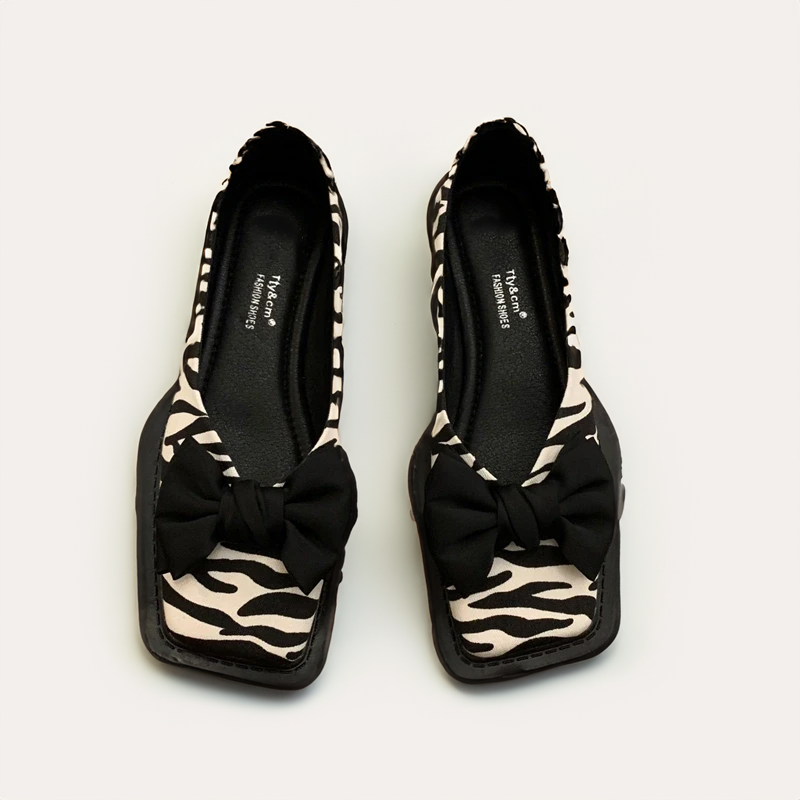 JO | Square toe flat mouth loafers women loafers
