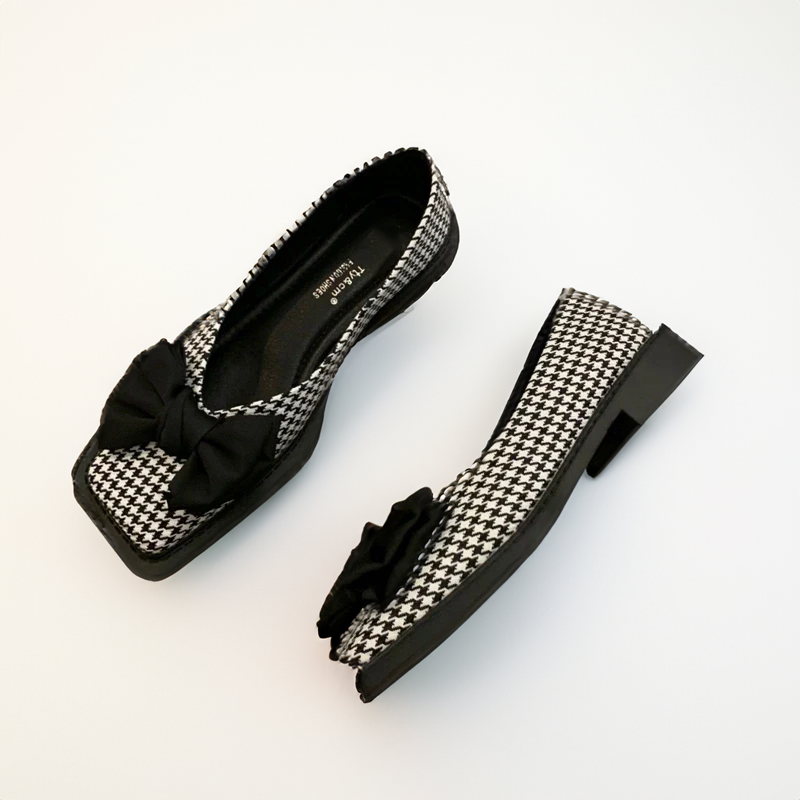 JO | Square toe flat mouth loafers women loafers