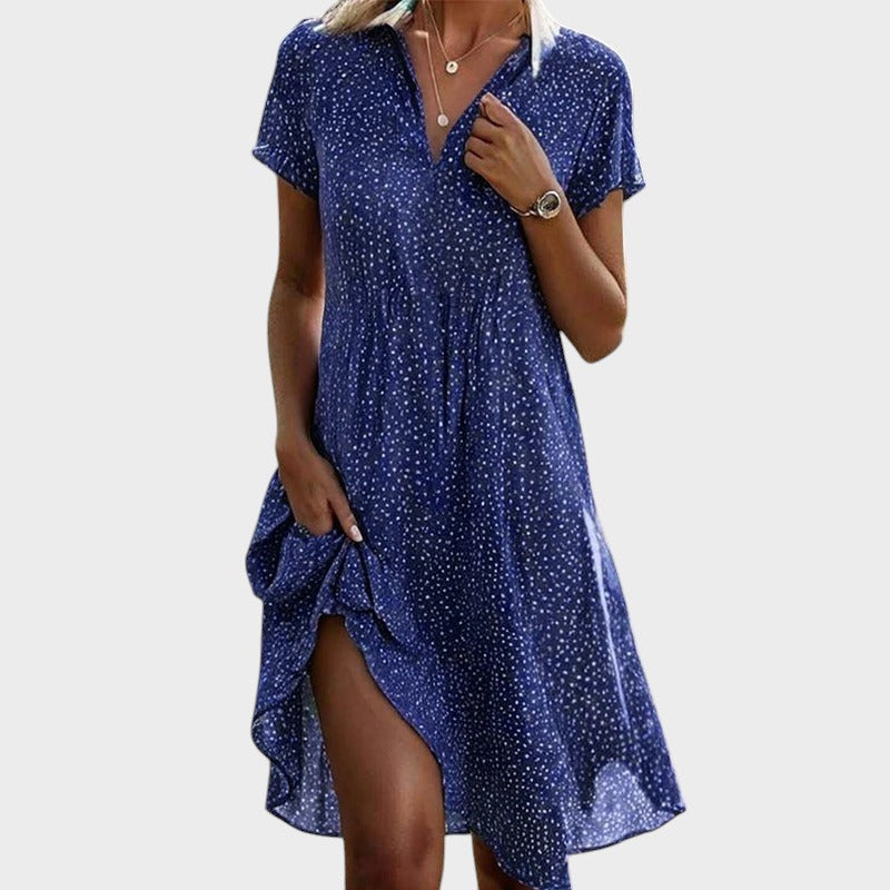 JO | Elegant and comfortable midi dress with dots