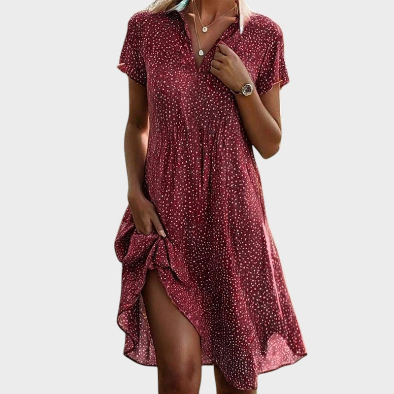 JO | Elegant and comfortable midi dress with dots