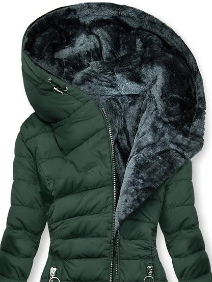 JO | Luxurious winter puffer coat with faux fur lining