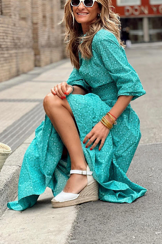 JO | Special Treat Printed maxi dress with elastic waist