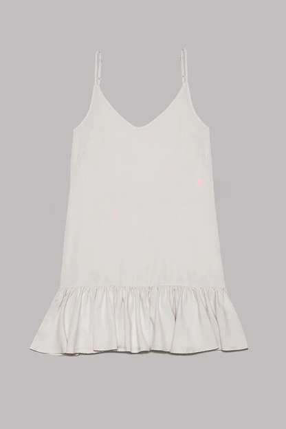 JO | Cotton-linen blend Flowing A-line mini dress