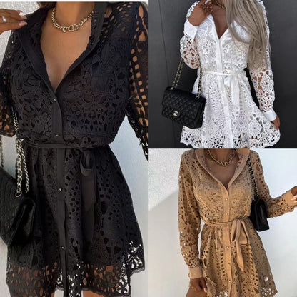 JO | Lace-up shirt dress