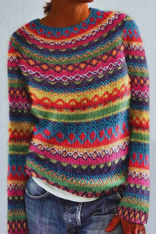 JO | Long-sleeved sweater with elegant print