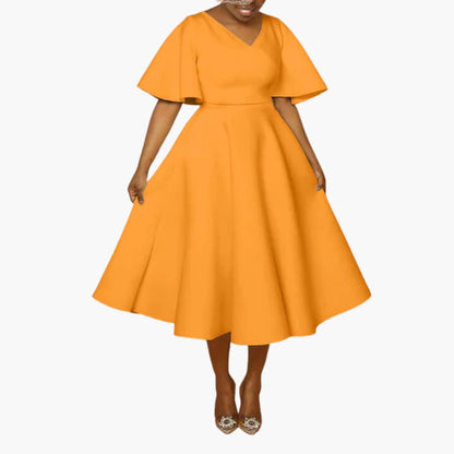 JO | Women's summer midi dress with pockets and short sleeves