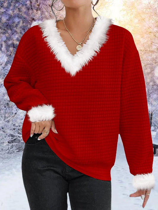 JO | Fluffy waffle sweater for the vacations