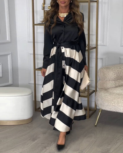 JO | Elegant striped maxi dress