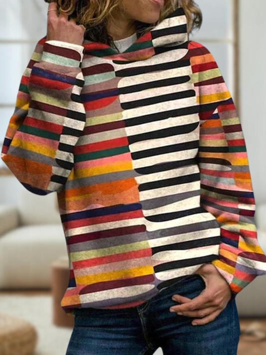 JO | Stylish colorful striped hoodie