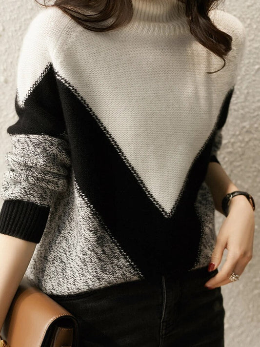 JO | Elegant sweater in contrasting color