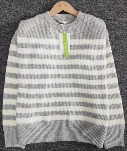 JO |Chic striped long sleeve sweater