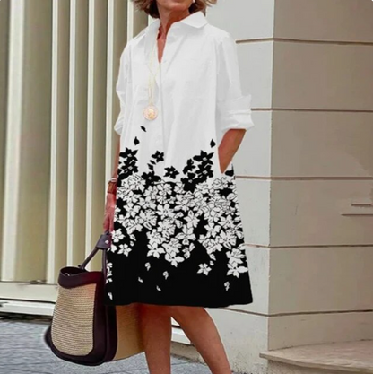 JO | Plain-colored shirt dress for women