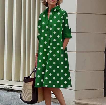 JO | Plain-colored shirt dress for women