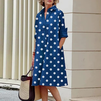 JO | Plain-colored shirt dress for women