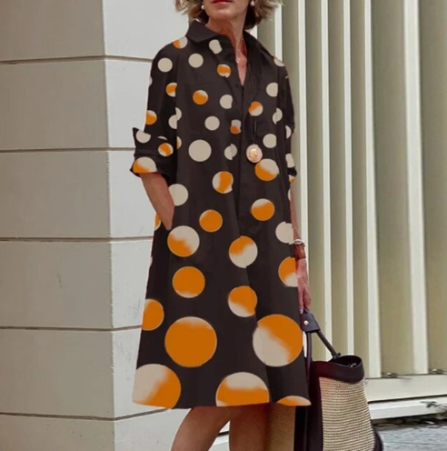 JO | Plain-colored shirt dress for women