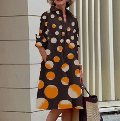JO | Plain-colored shirt dress for women
