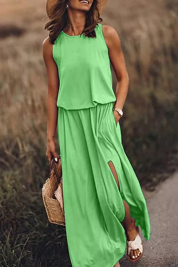 JO | Giselle Loose-fitting maxi dress with slit