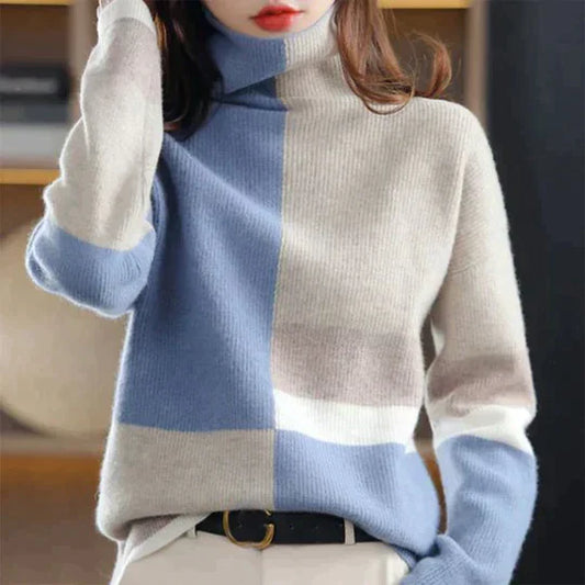 JO | Elegant blue/white combination sweater
