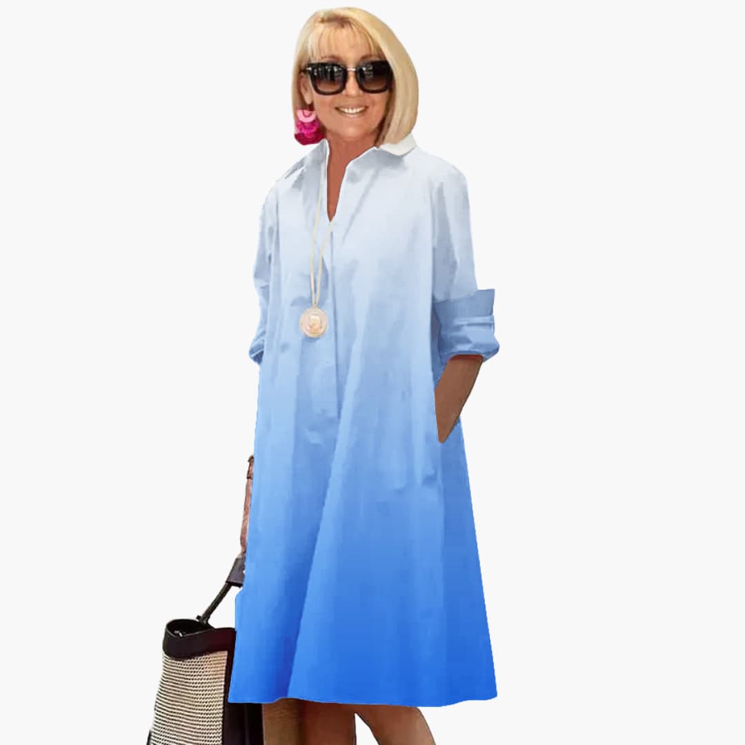 JO | Women's boho midi dress with long sleeves and side pockets
