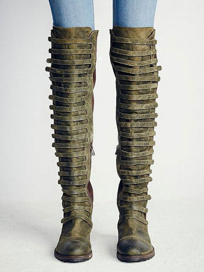 JO | Knee-high gladiator boots with straps