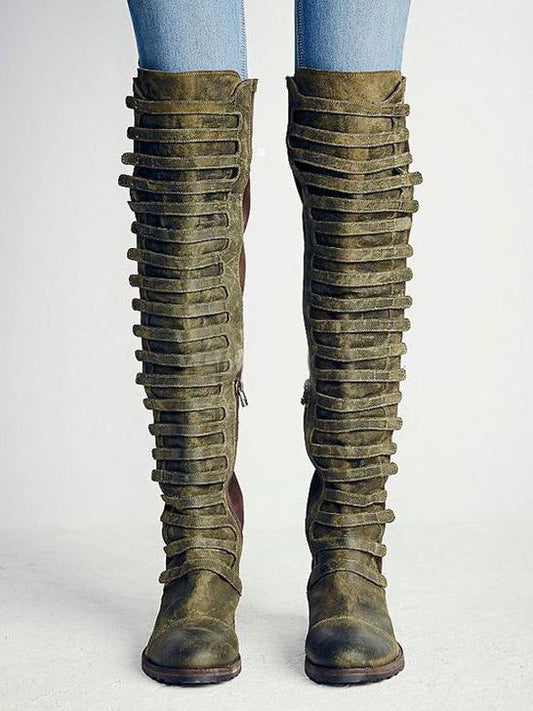 JO | Knee-high gladiator boots with straps