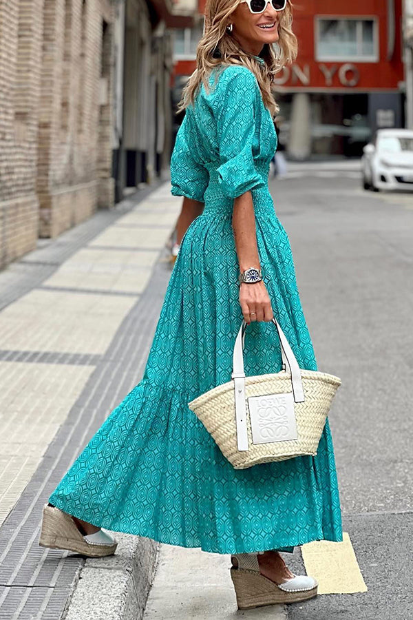 JO | Special Treat Printed maxi dress with elastic waist