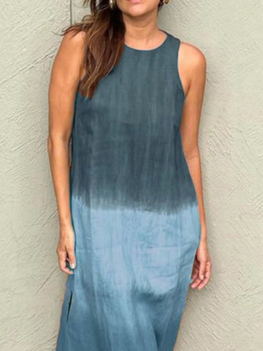 JO | Full Size Sleeveless Gradient Tank Midi Dress Plus Size
