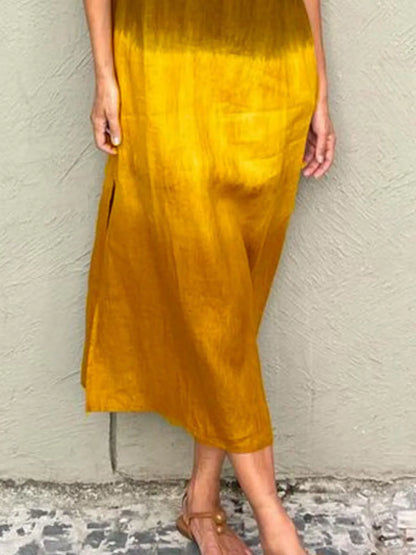 JO | Full Size Sleeveless Gradient Tank Midi Dress Plus Size