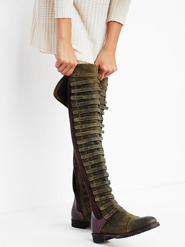 JO | Knee-high gladiator boots with straps